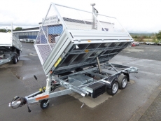VEZEKO Juki 27.3 Dreiseitenkipper + ankippbarer Transporter + Gitter 100 cm 350x185x135 cm