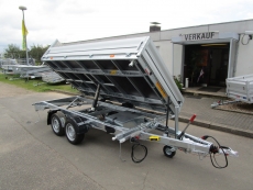 VEZEKO JuKi 30.3 Dreiseitenkipper Maschinentransporter Elektro 350x185x35cm 3 t