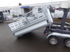 Pritsche mit Alu-Bordwänden für Hakengerät Konos Tandem 247x178x35cm