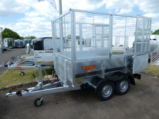 VEZEKO PROFI-MULDENKIPPER + Gitter 100cm ELEKTROPUMPE 260x152x35cm 2,7 t