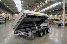 EDUARD 4020 3-SK 3-Achser 3,5t Elektro-/Nothandpumpe Rampen + Stützen 406x200x30cm