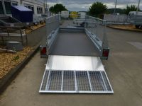 Ifor Williams GX 126 RAMPE + Gitteraufsatz + Zurrösen 366x184cm 3,5t